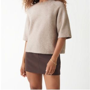 & Other Stories Boxy Alpaca Knit T-Shirt